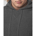 Refined Dark Smoke silk-wool blend sweater from LuxeLayer – perfect for cool days