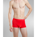 Model wearing SilkCut pouch trunk underwear highlighting sleek fit