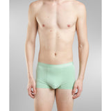 SilkCut ergonomic pouch trunk underwear in green  showing smooth contour fit