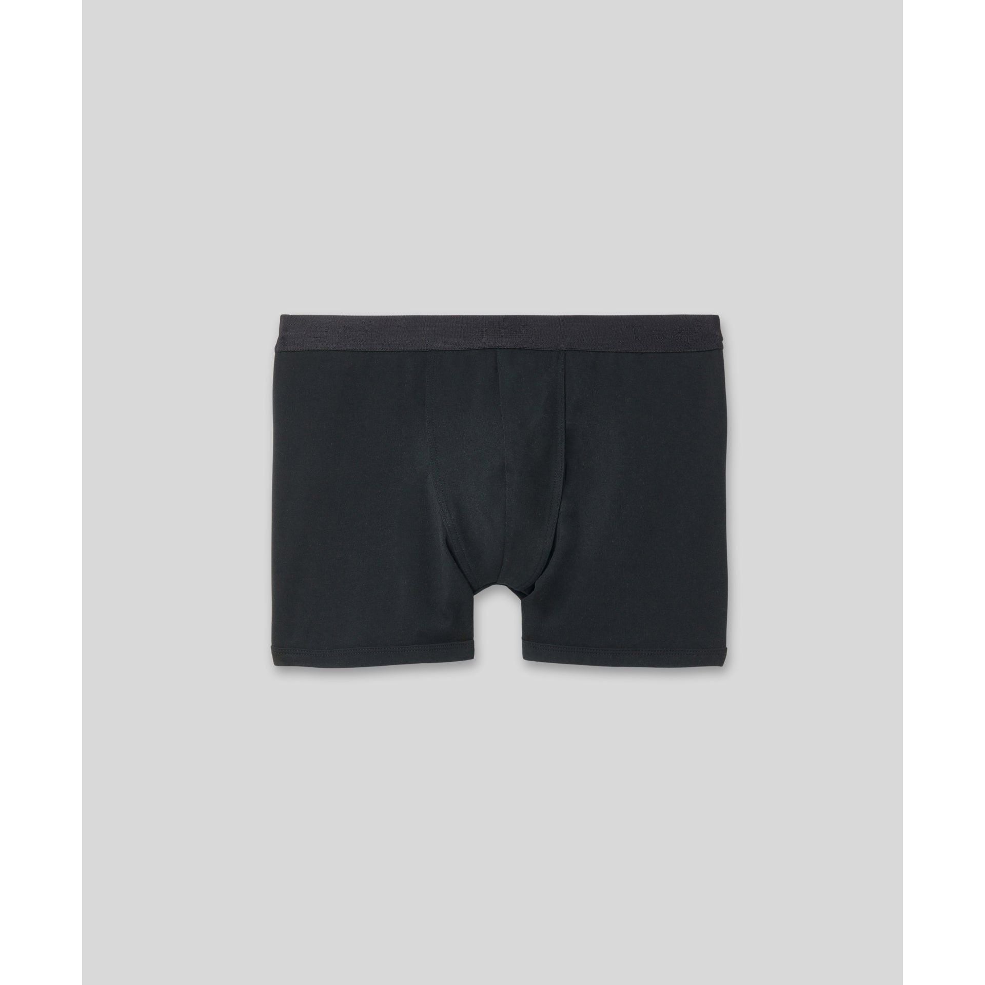 Best seller SilkCut Micro Modal Air men’s boxer brief in black showing ergonomic pouch fit