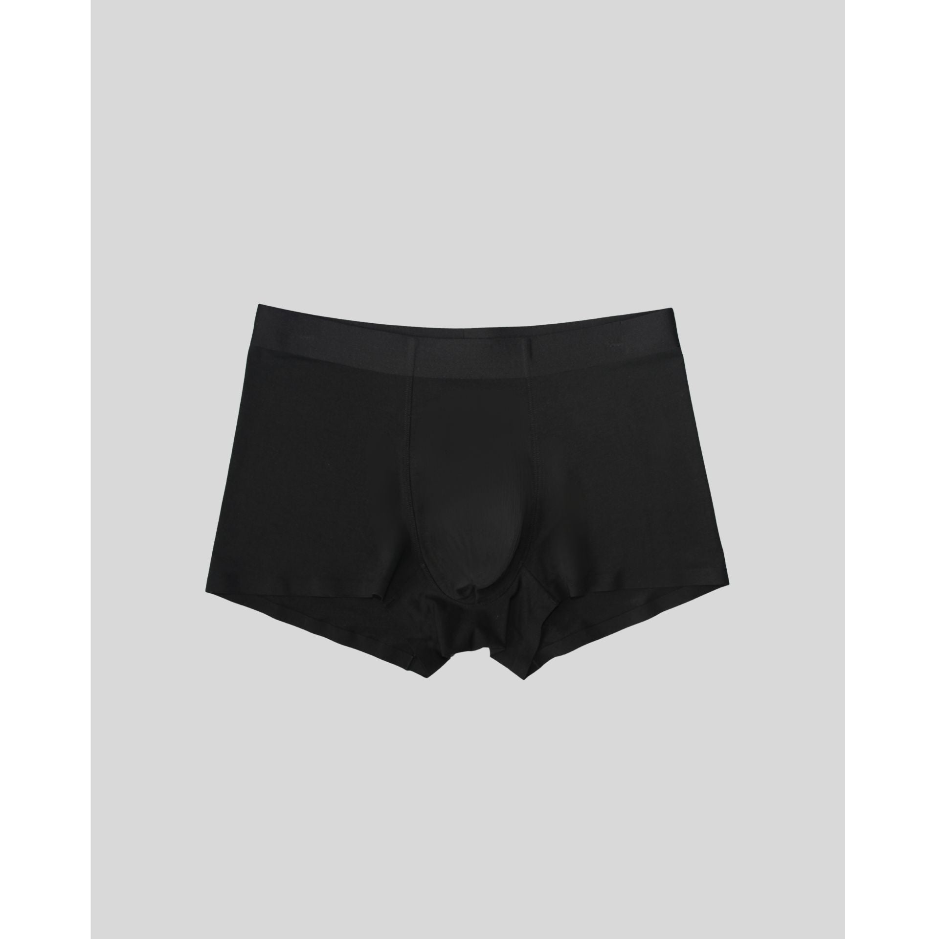 Men’s breathable moisture wicking trunks Black flat lay