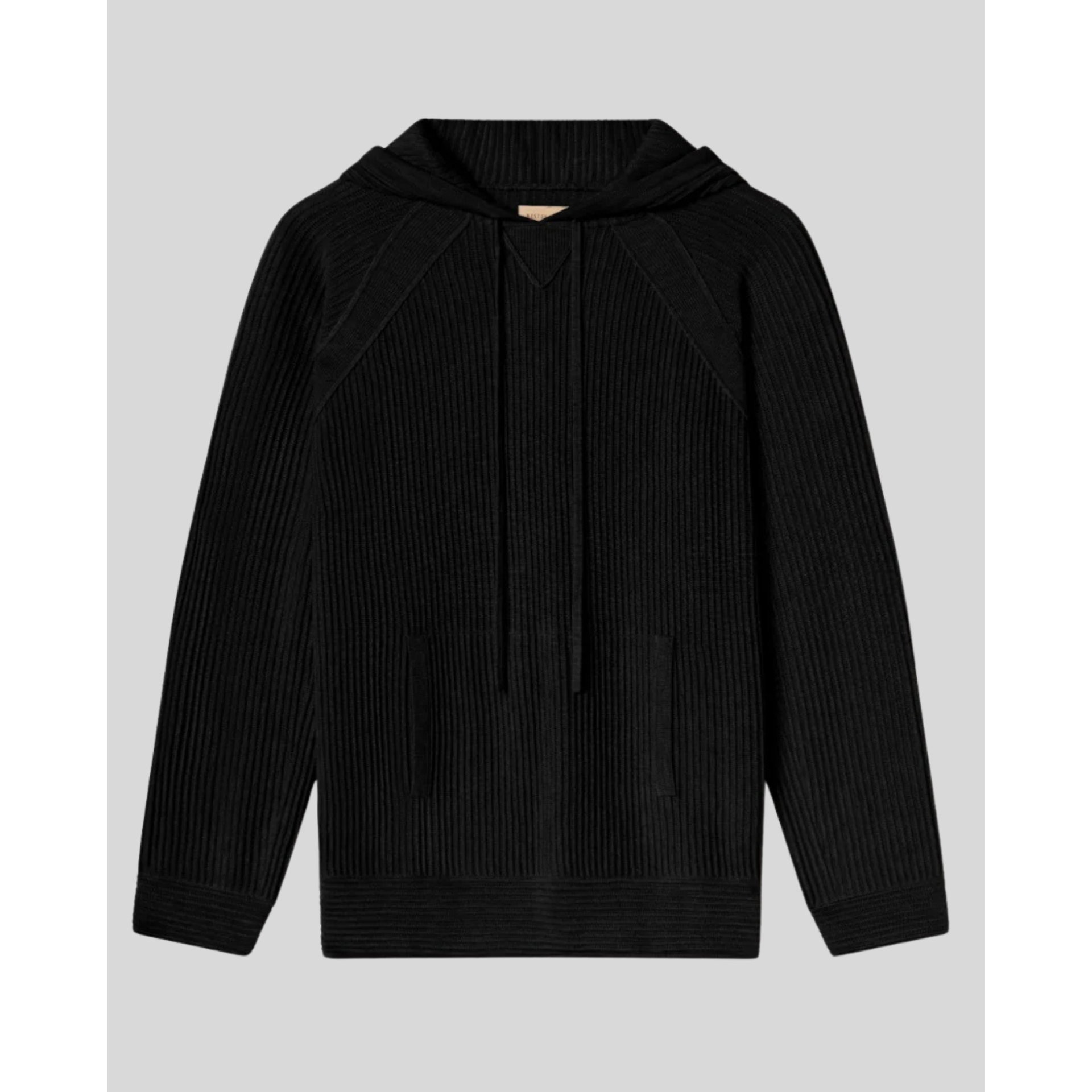 LuxeLayer men's pullover in pitchblack – soft-touch finish and tailored fit