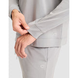 Gray pants with a logo on a white background