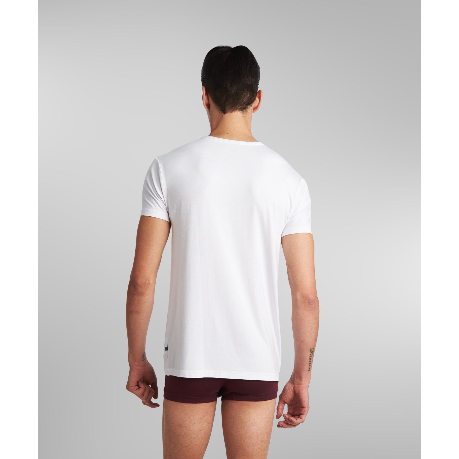 silkcut v-neck undershirt designed for layering