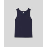 Detail of neckline stitching on SilkCut tank top with tagless comfort