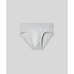 Grey modal brief underwear front view on gray background