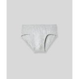 Grey modal brief underwear front view on gray background