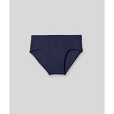 Navy modal brief underwear front view on gray background