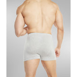 Back and side profile in Grey Slim Button Boxer Brief – lightweight seamless fit