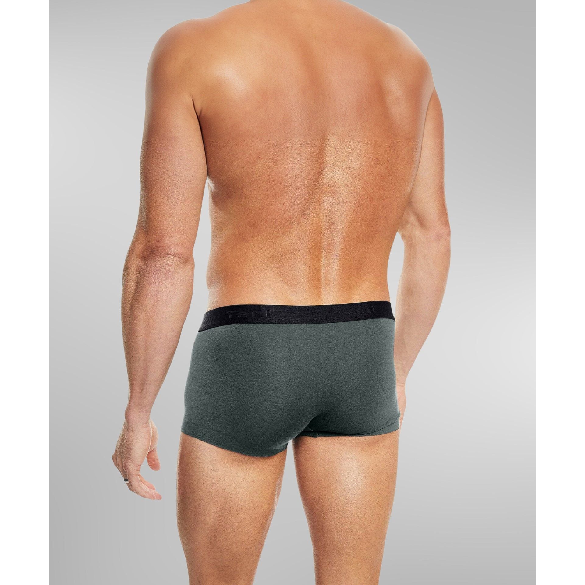 Model wearing SilkCut Sea Island Cotton Boxer Trunks – modern low-rise fit with contour pouch