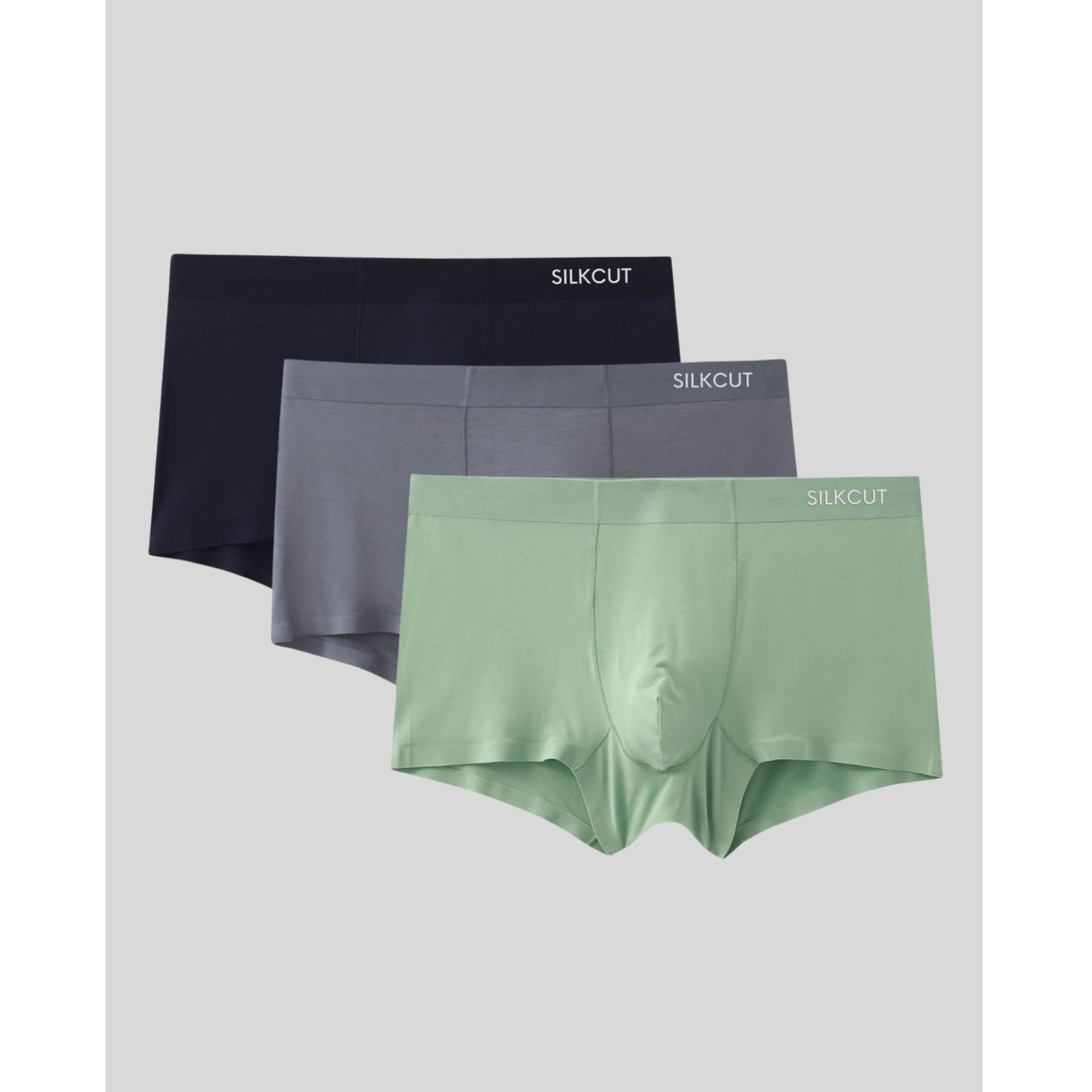 silkcut seamless pouch trunks