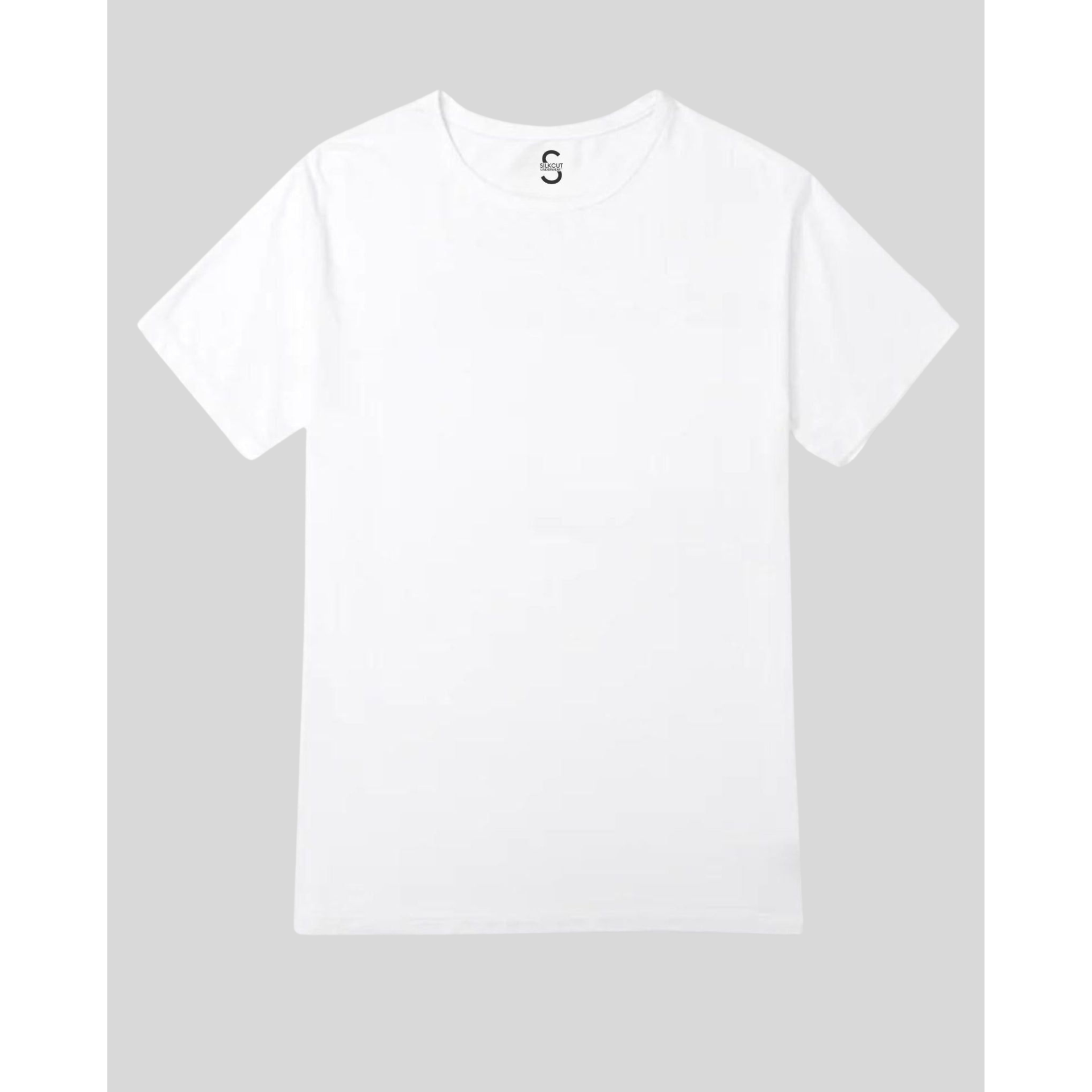 Model wearing SilkCut Micro Modal Air men’s t-shirt demonstrating relaxed modern unisex fit
