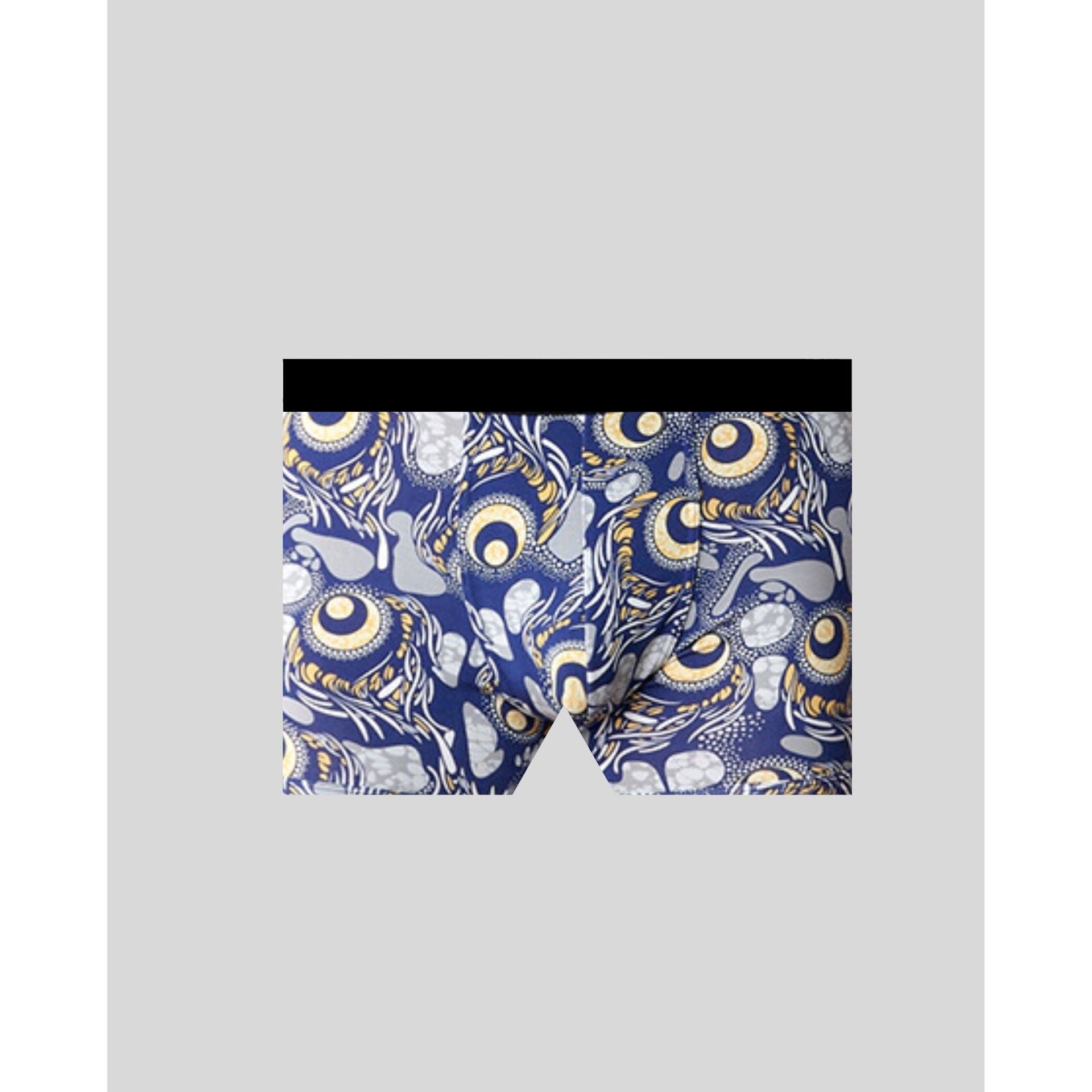 SilkCut printed boxer briefs folded flat in assorted patterns