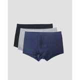 SilkCut Modal Trunk Underwear 3-Pack in Navy, Grey, and Black – lightweight, breathable men’s underwear