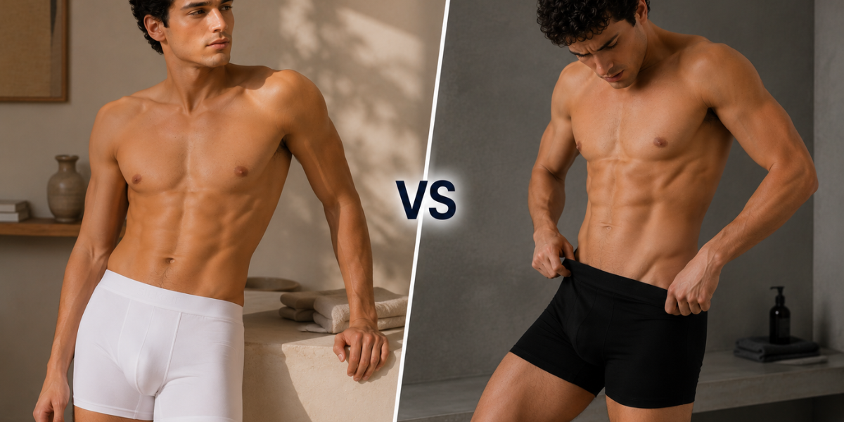 SilkCut vs Uniqlo AIRism comparison image showing breathable Micro Modal Air underwear beside lightweight AIRism basics for hot weather