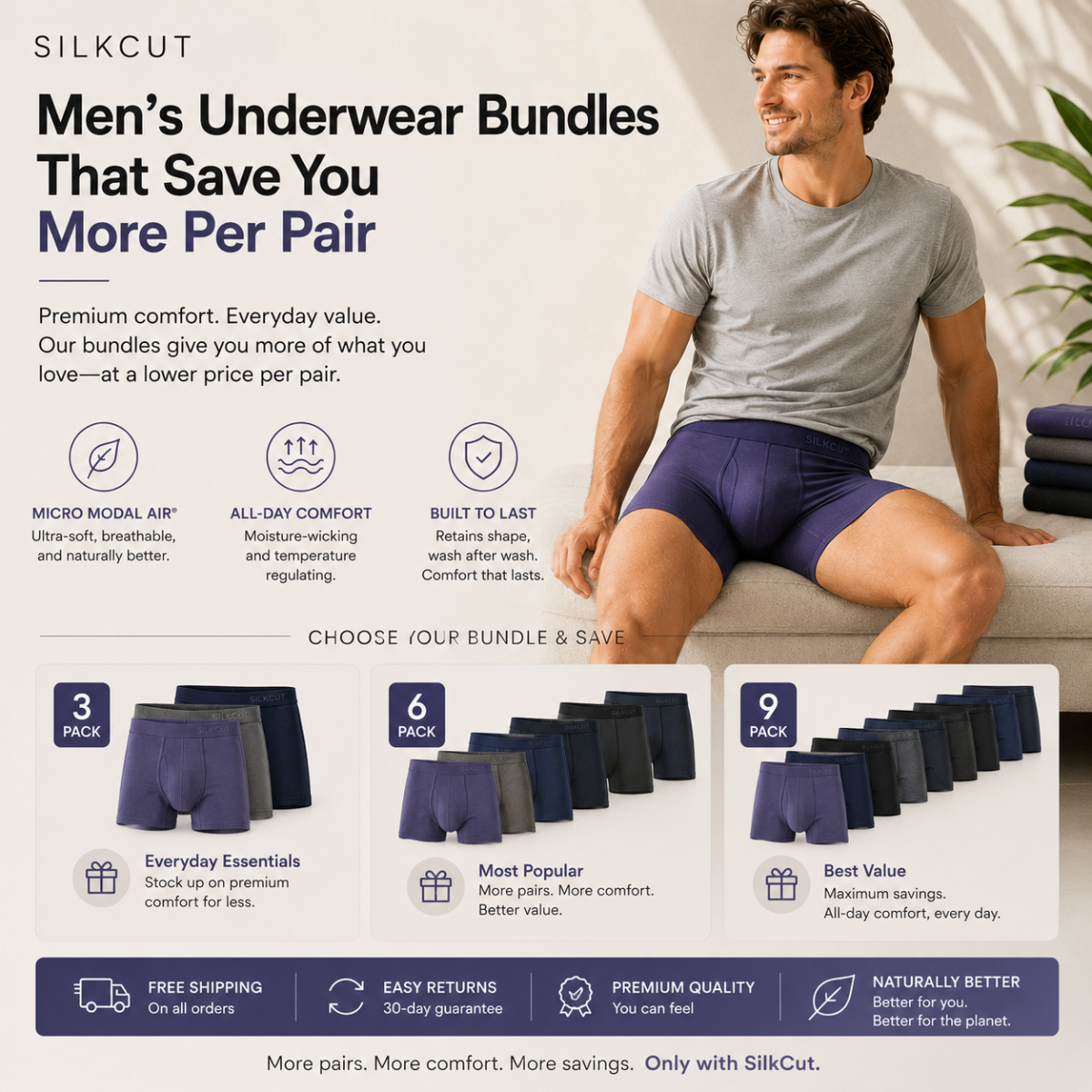 SilkCut underwear bundles bundles are multi-pack sets