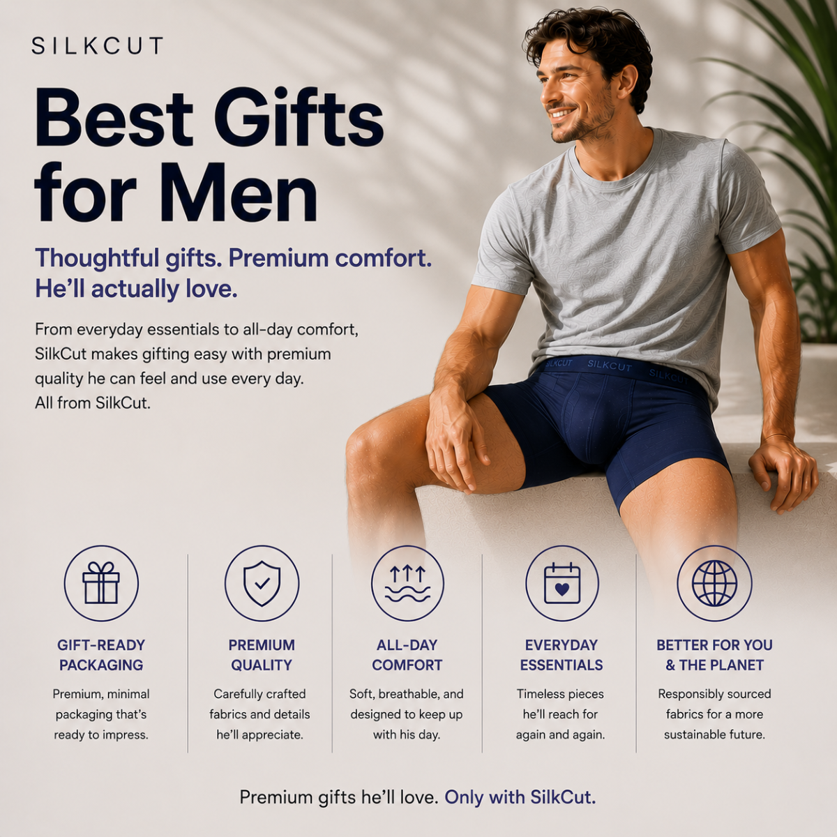 best gifts for men are everyday essentials designed for comfort, breathability, and long-term wear. The SilkCut Gift Guide for Men