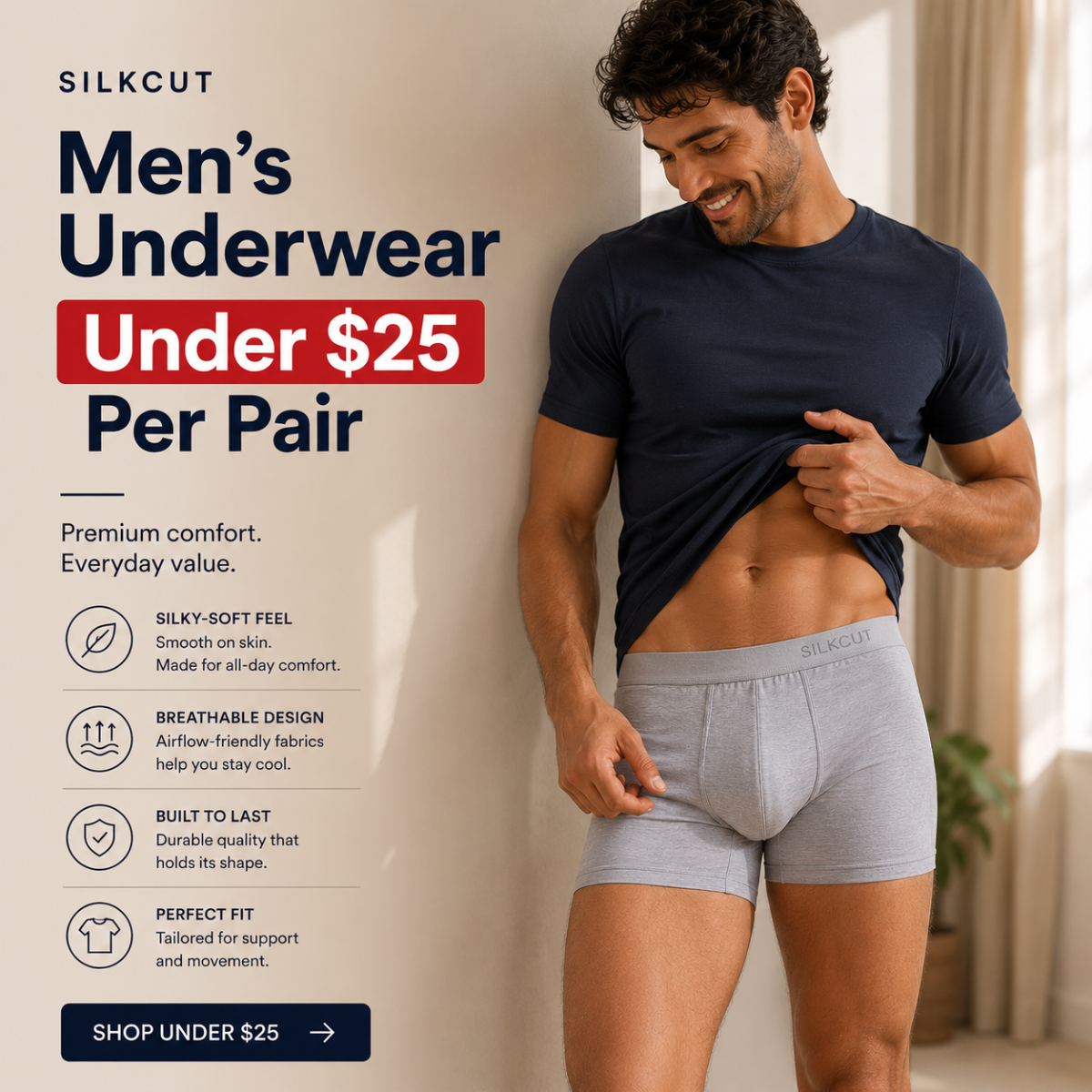 premium men’s underwear priced under $25 per pair