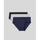 SilkCut Modal Briefs – 3-Pack Multicolor (Black, White, Navy, Grey)
