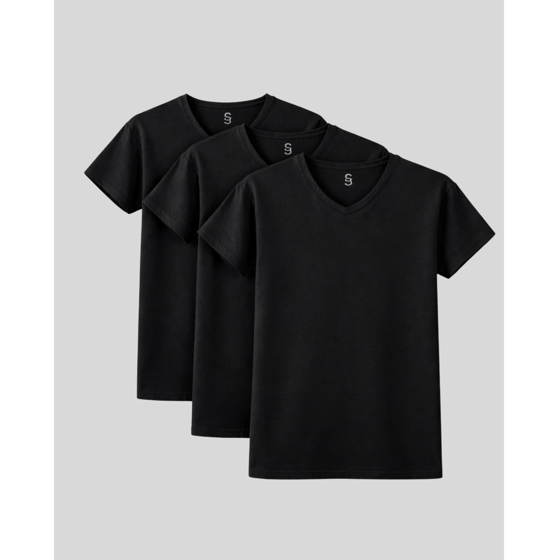 SilkCut Men’s Micro Modal V Neck Undershirts 3 Pack