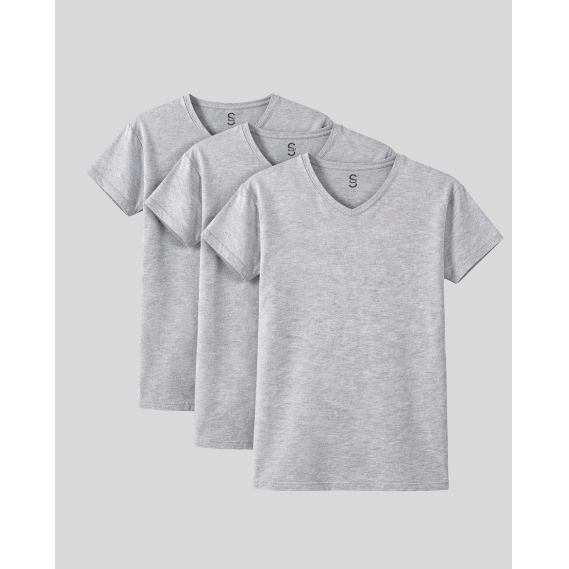 SilkCut Men’s Micro Modal V Neck Undershirts 3 Pack