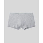 Gray boxer briefs on a light gray background