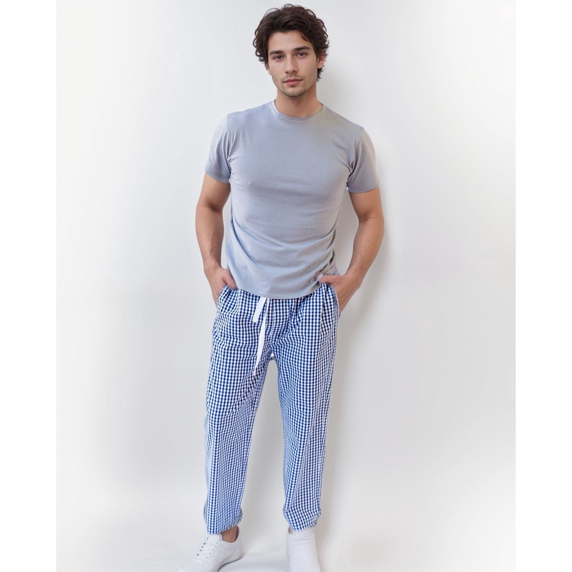 Men’s lightweight pajama pants with pockets for all-night relaxation