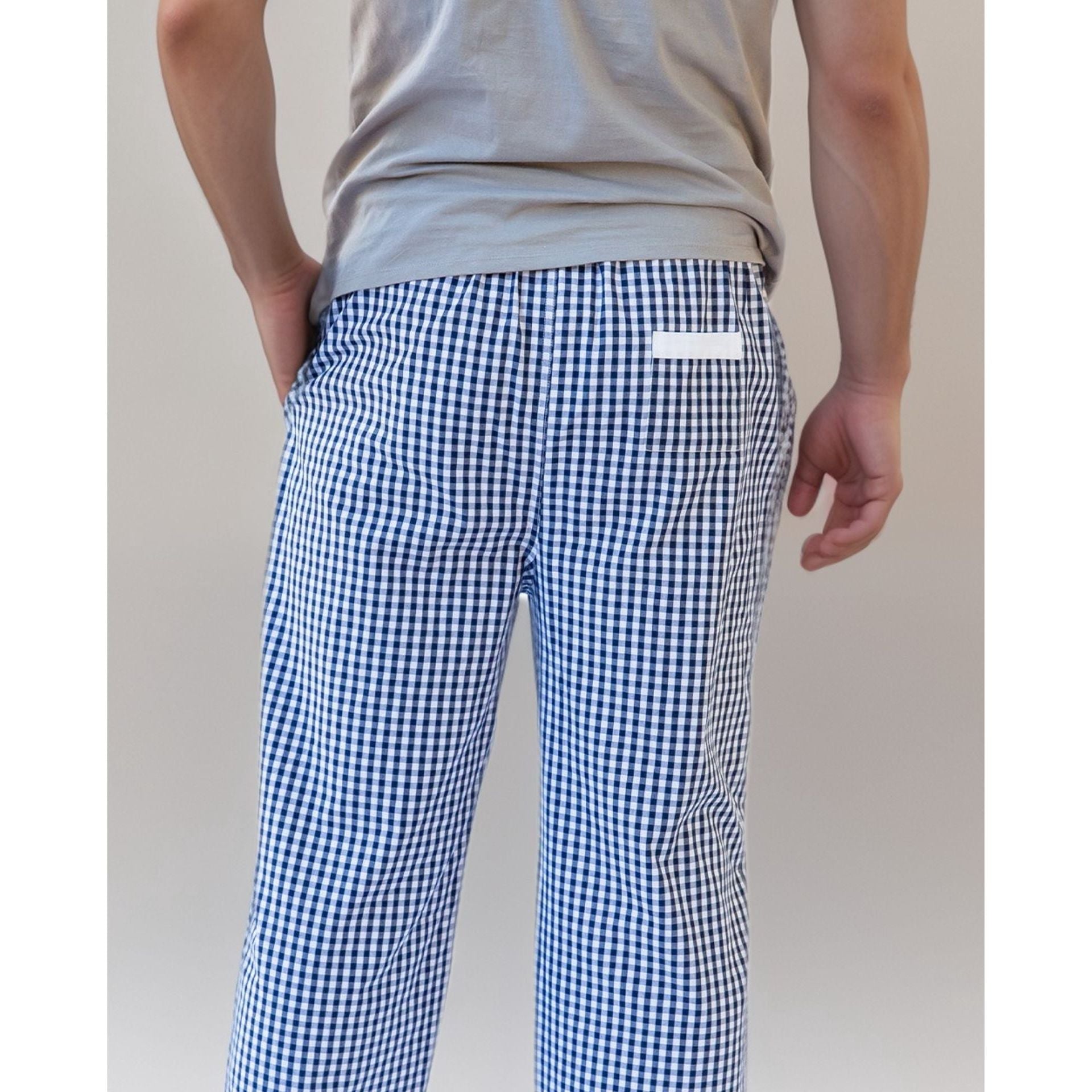 Relaxed-fit cotton pajama bottoms with pockets for added convenience