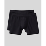Two black boxer briefs with a silk cut brand logo on a light gray background