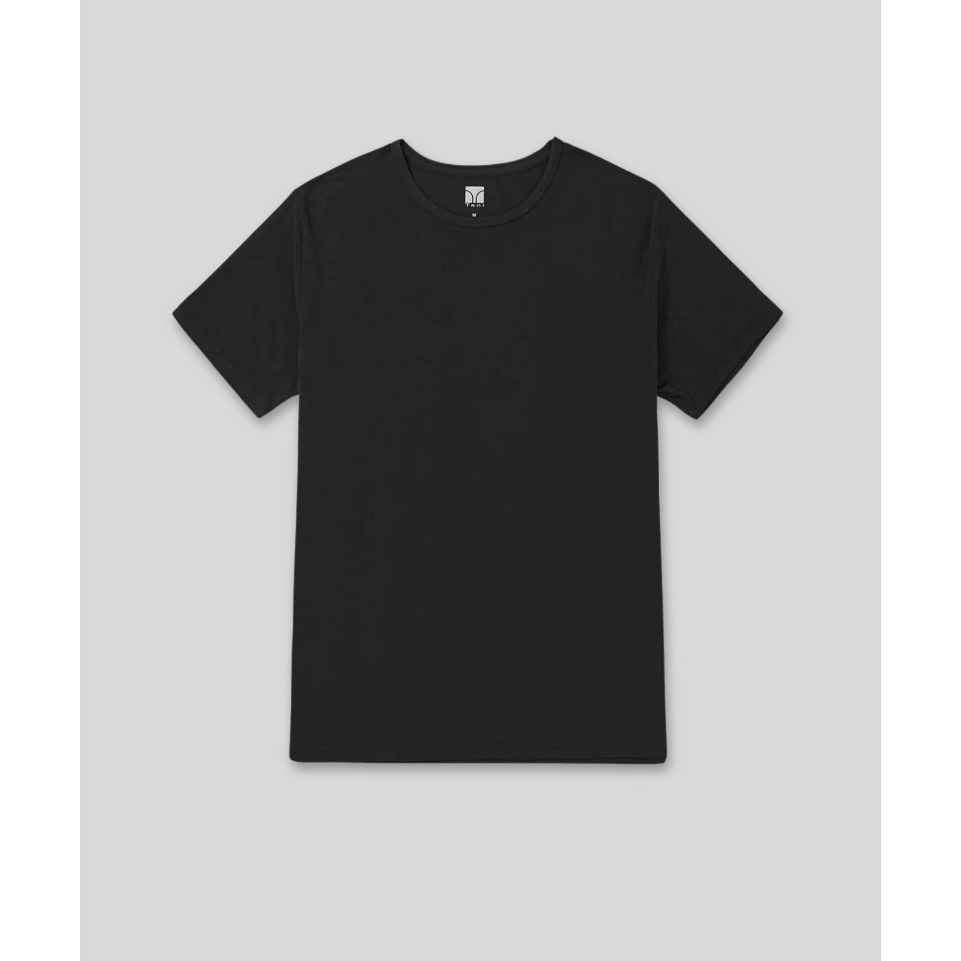 Black Crew Neck T-Shirt for Men