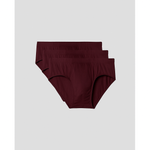 SilkCut Micro Modal Air men’s briefs three-pack in deep burgundy red PANTONE 19-1724 TCX