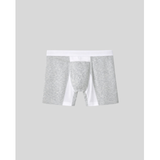Gray boxer briefs with a white waistband on a light gray background Silkcut breathable boxer briefs

