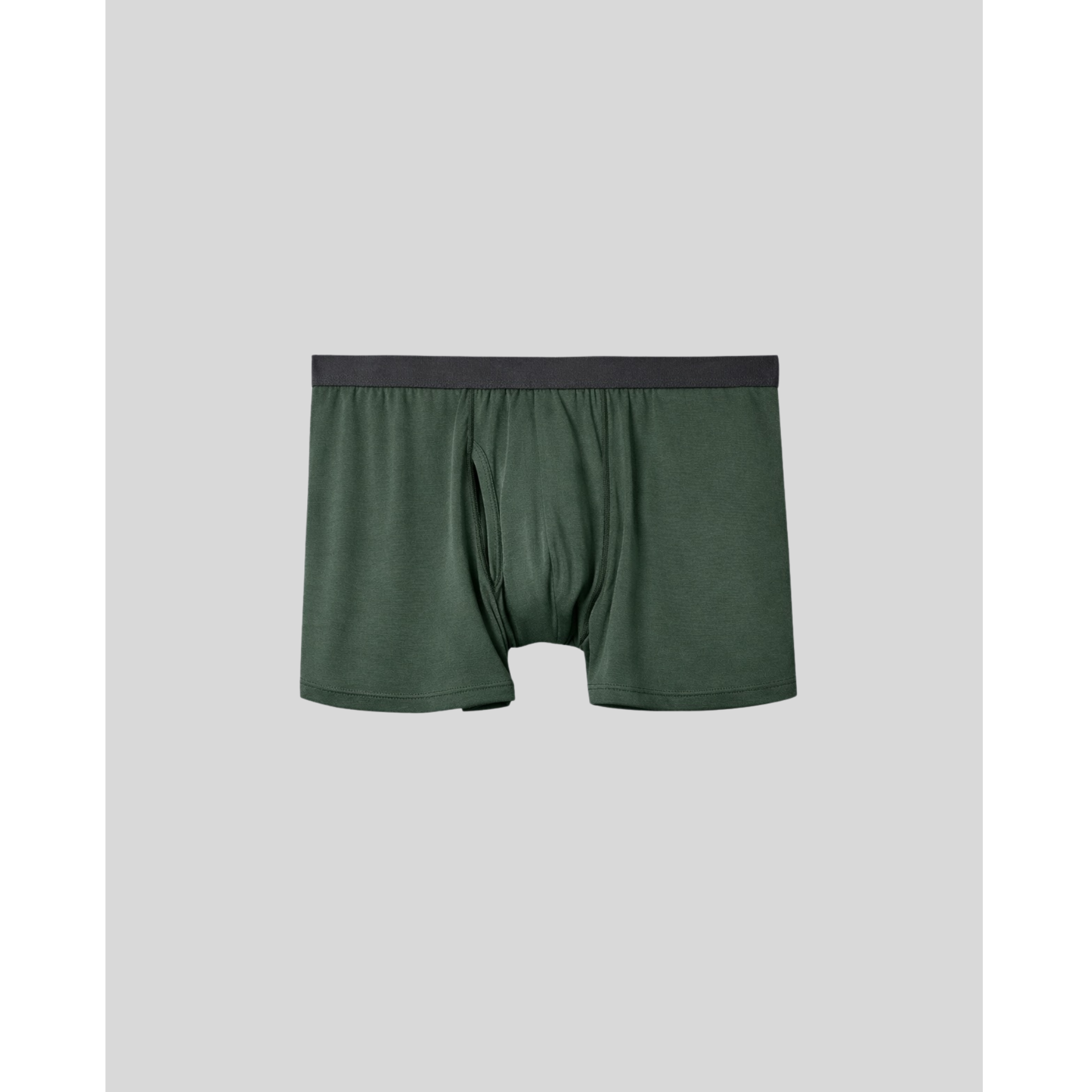 Green boxer briefs on a light gray background