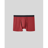 Red boxer briefs with a black waistband on a light gray background Is the fly functional or decorative?
