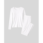 women's micro modal thermals in white