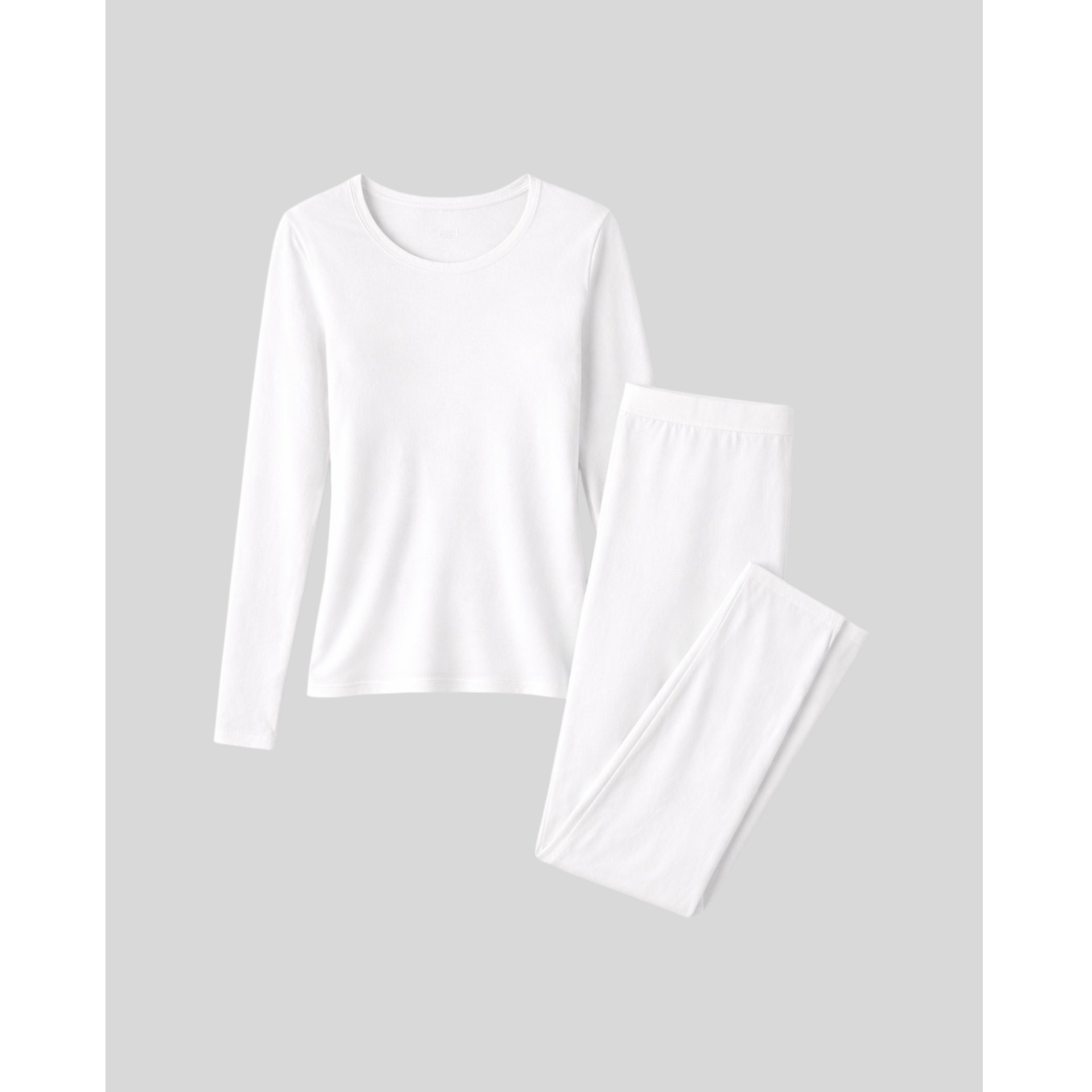 women's micro modal thermals in white