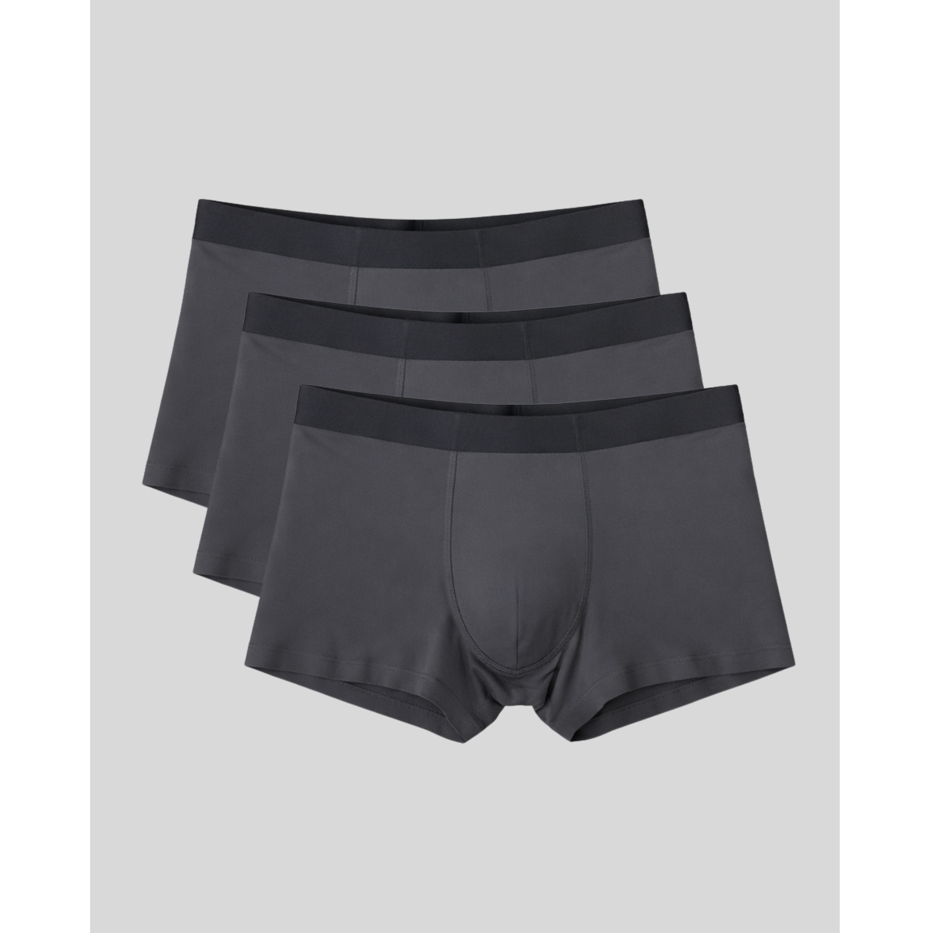 Three pairs of black boxer briefs in breathable Micro Modal fabric and stretch construction help keep you cool, dry, and comfortable during movement and long days.