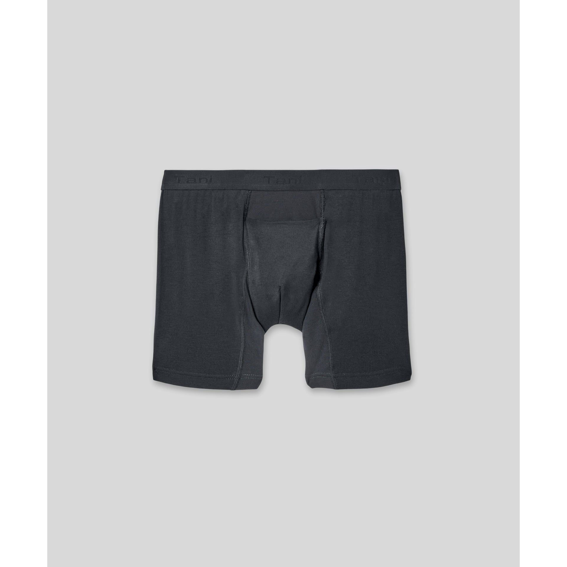 Black Boxer Brief with Horizontal Fly