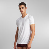 Silk Cut V-Neck Undershirts in white
