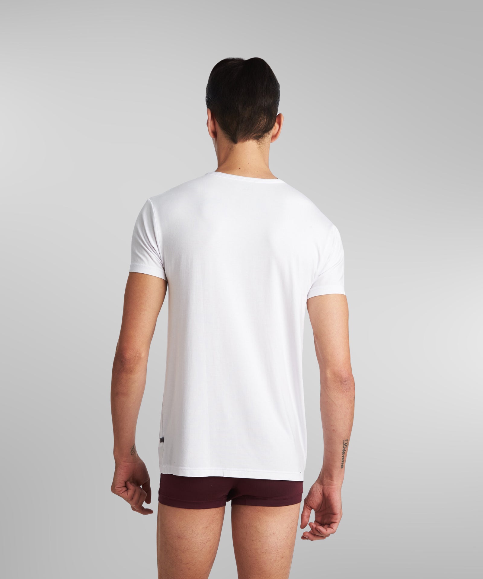 SilkCut V-Neck Men Undershirt in white