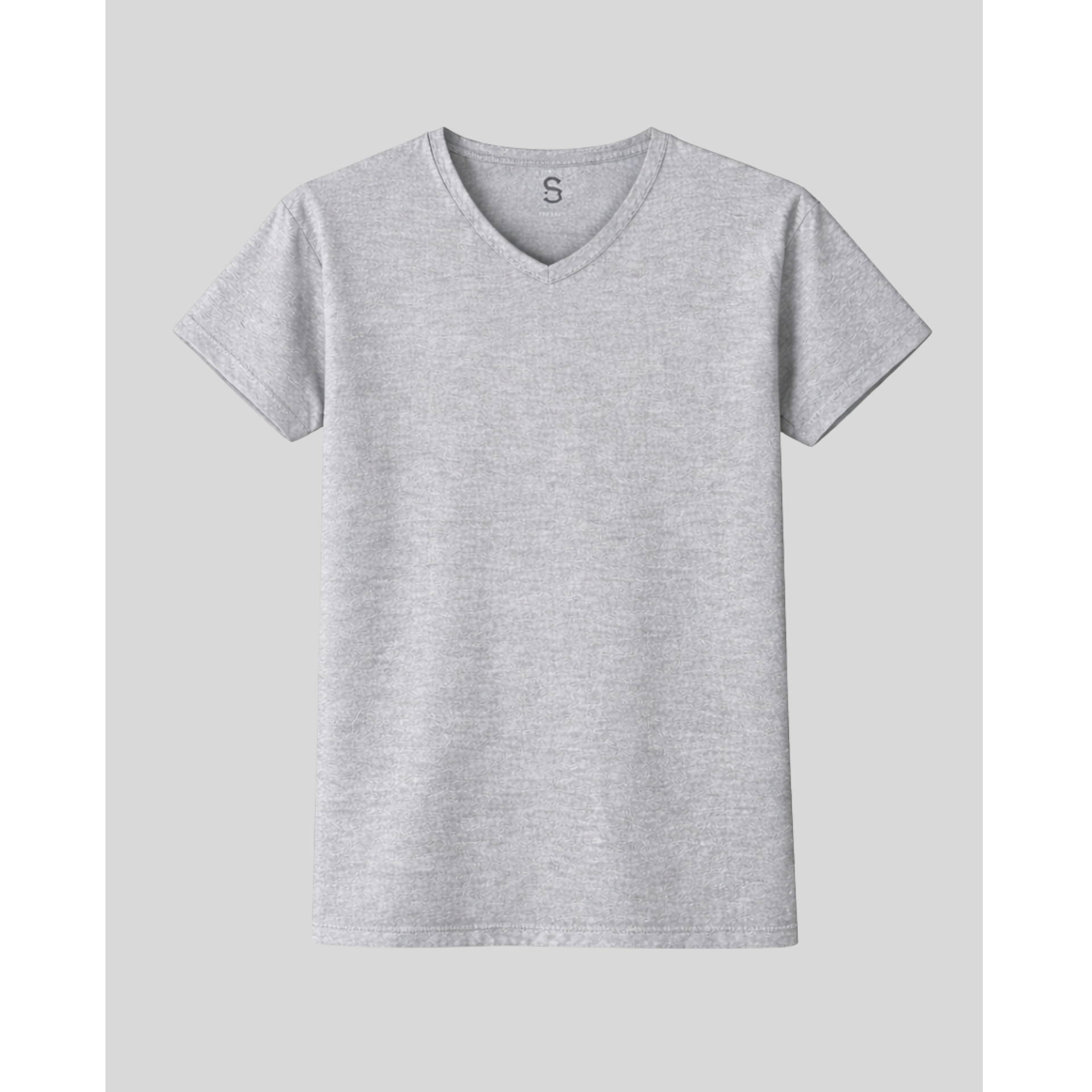 Gray t-shirt on a light gray background