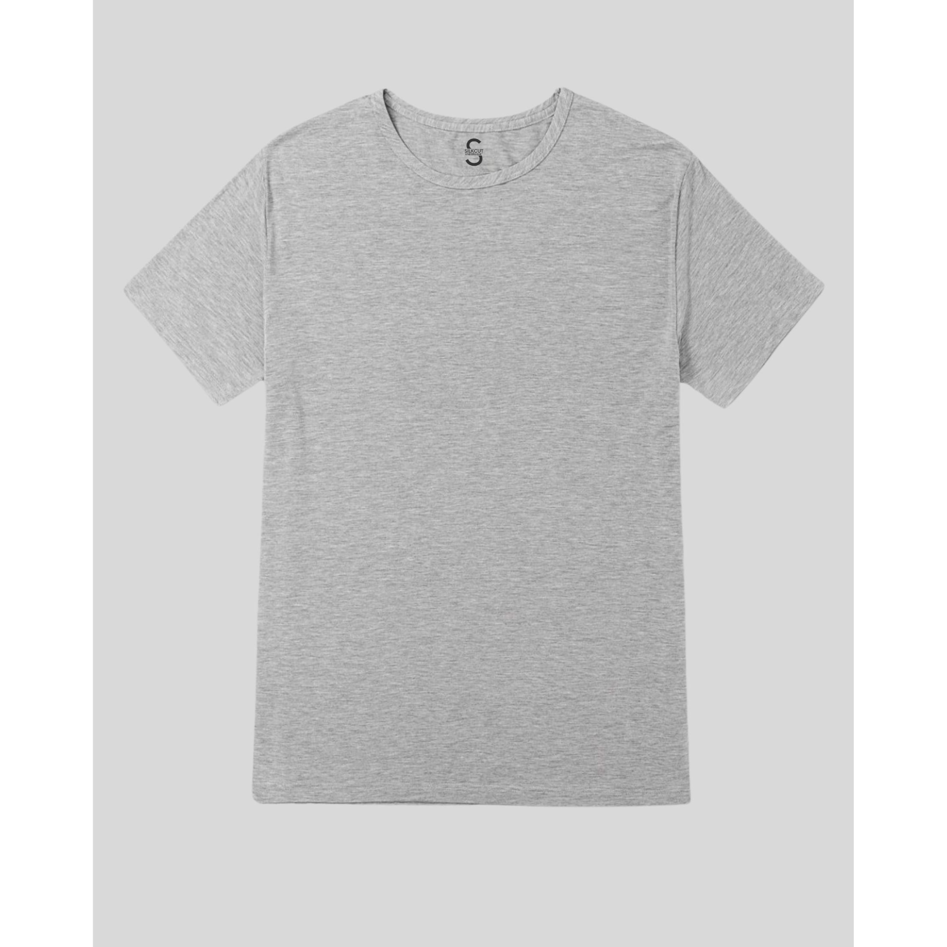 silkcut crew neck t-shirt soft stretch fabric