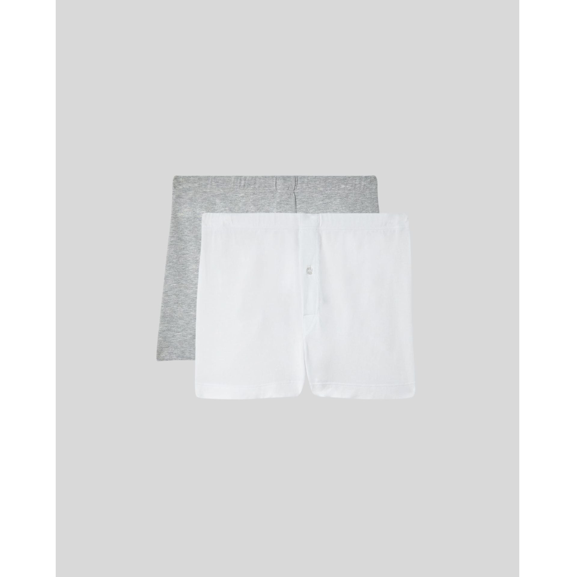 SilkCut Slim Modal-Boxers for Men - 2 Pack (White/Grey) - SilkCut Underwear