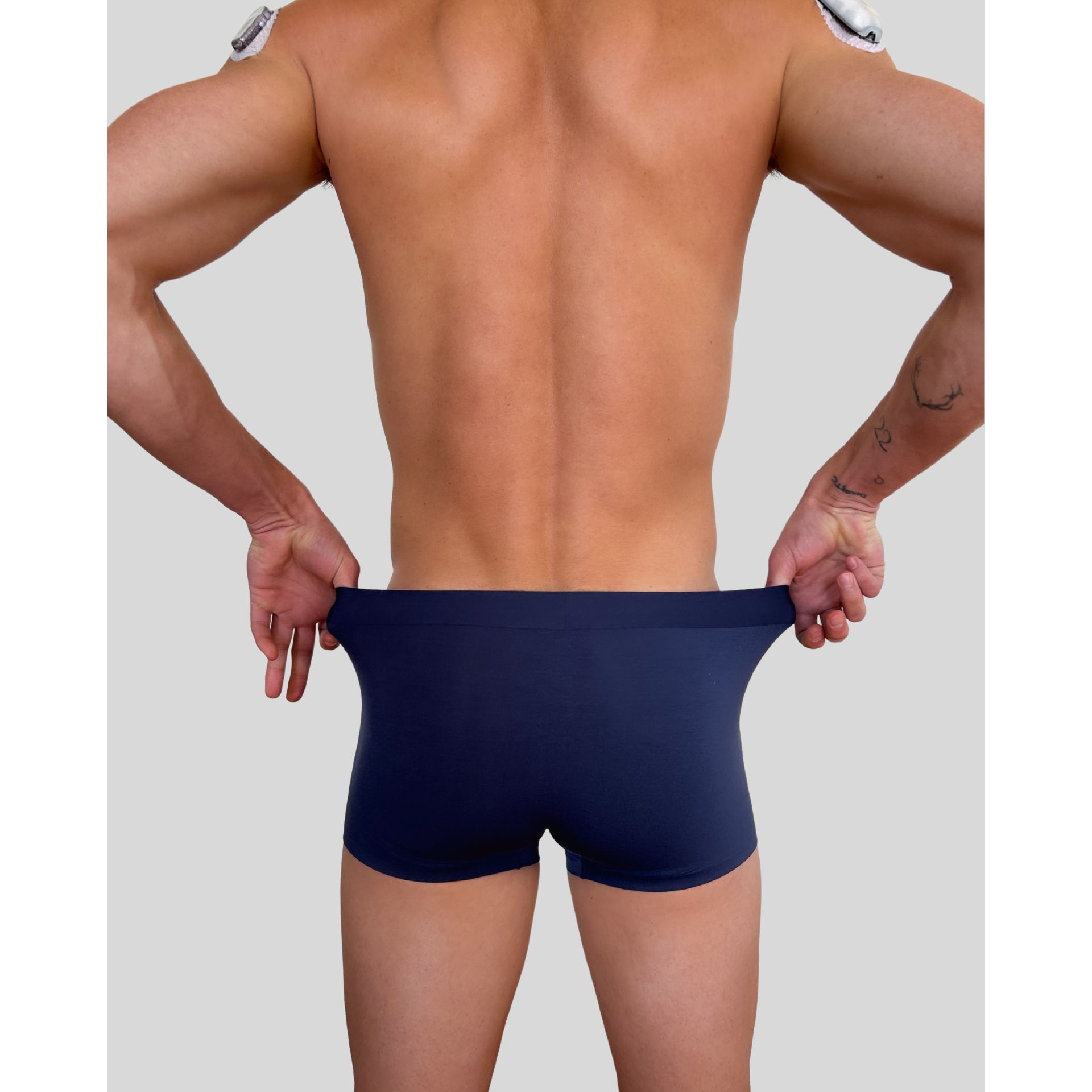 Active man wearing Men's Micro Modal Trunks 3 Pack Bundle Deal