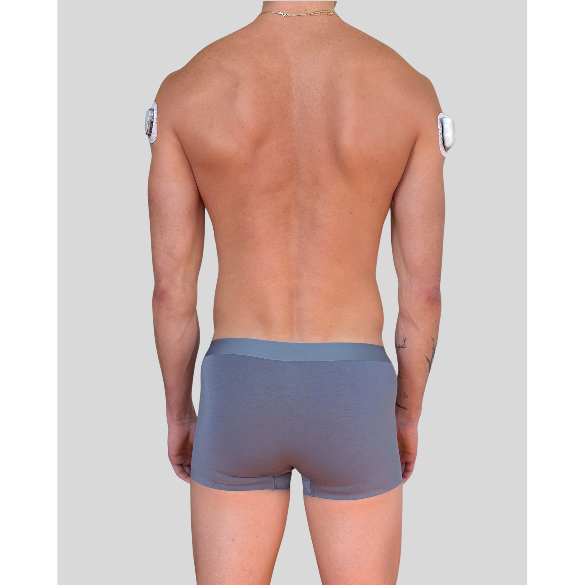 Eco-friendly modal boxer trunks for men in a sleek, minimal design