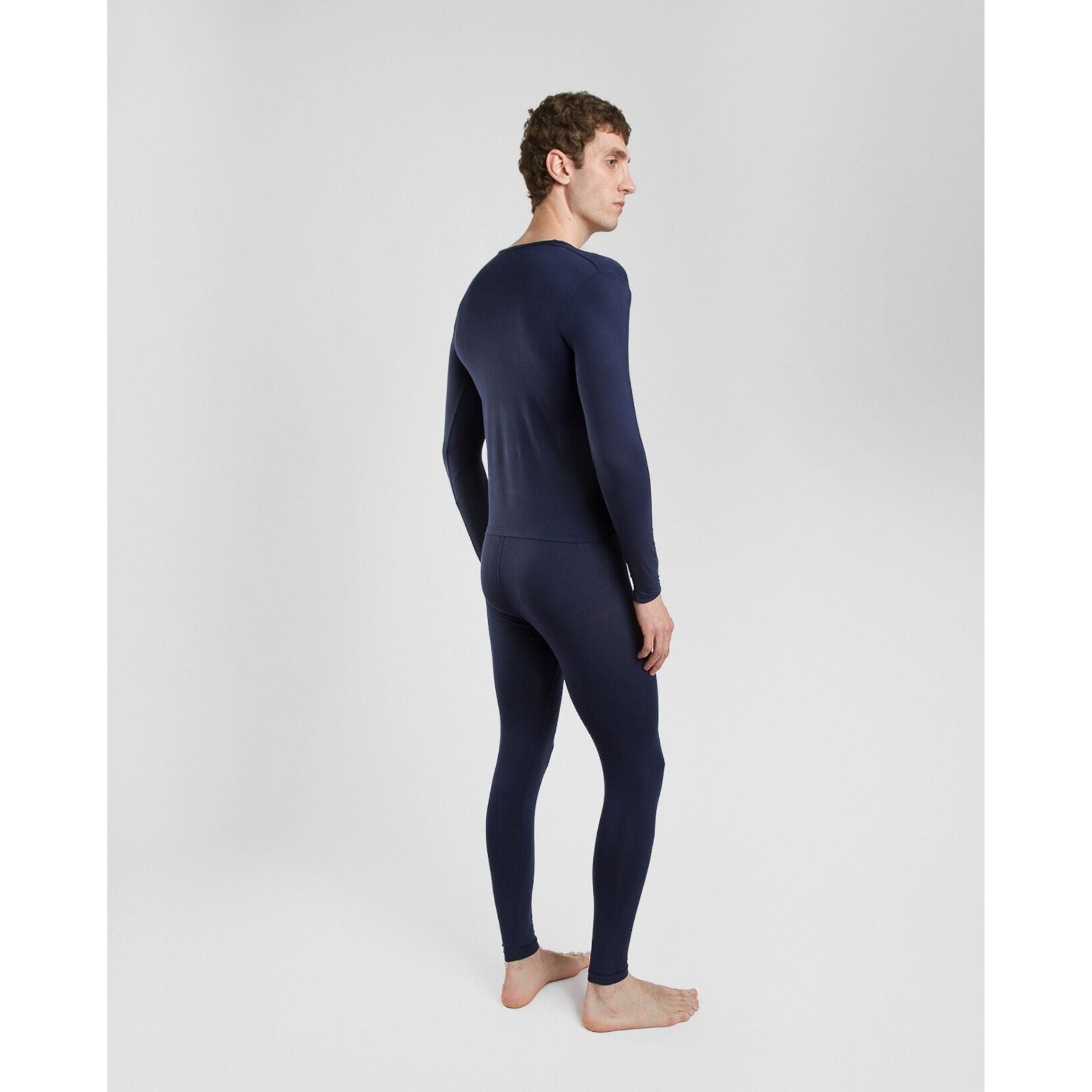 Luxury men’s thermal base layer set for cold-weather wear