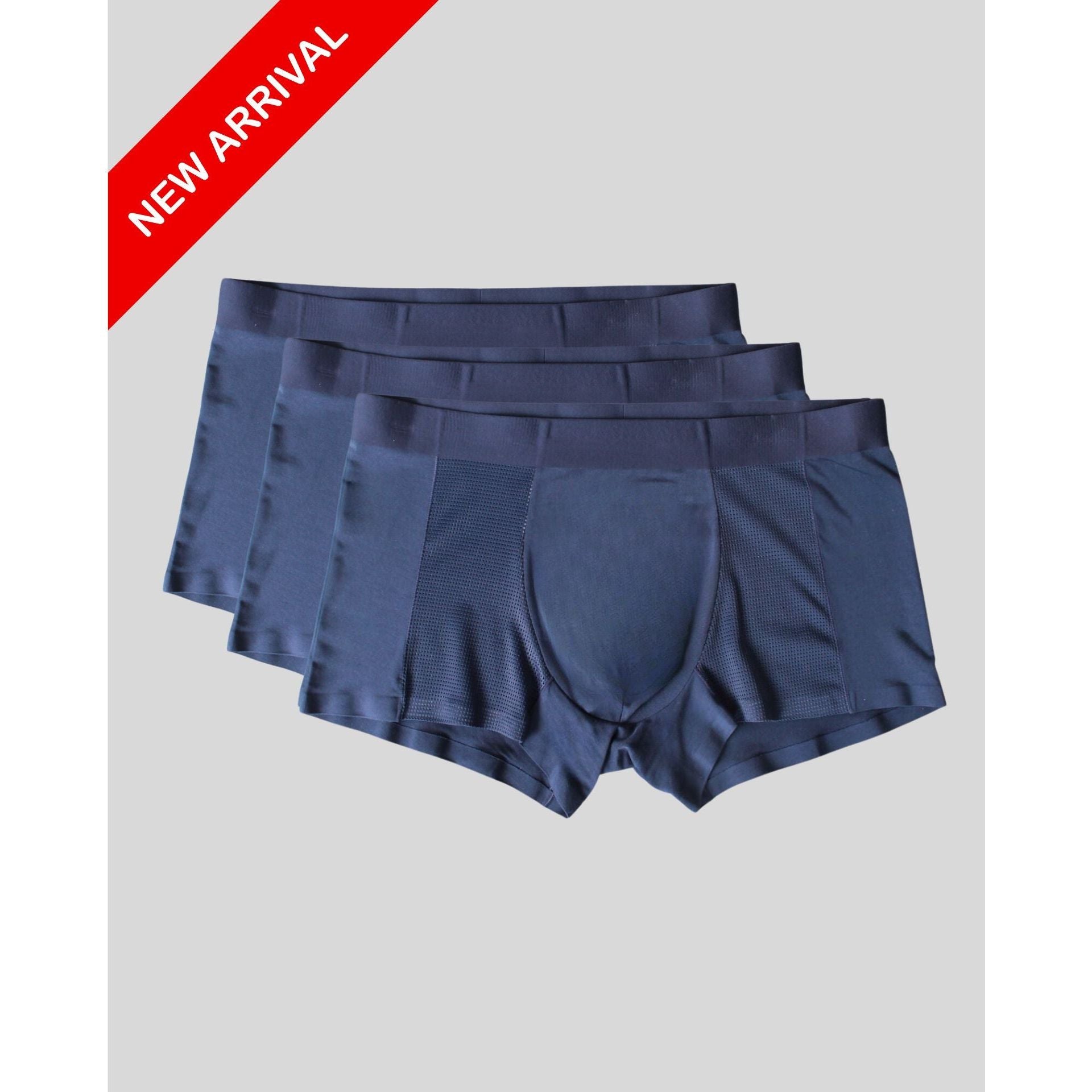 Dual mesh panels on Men's Micro Modal Trunks 3 Pack Bundle Deal